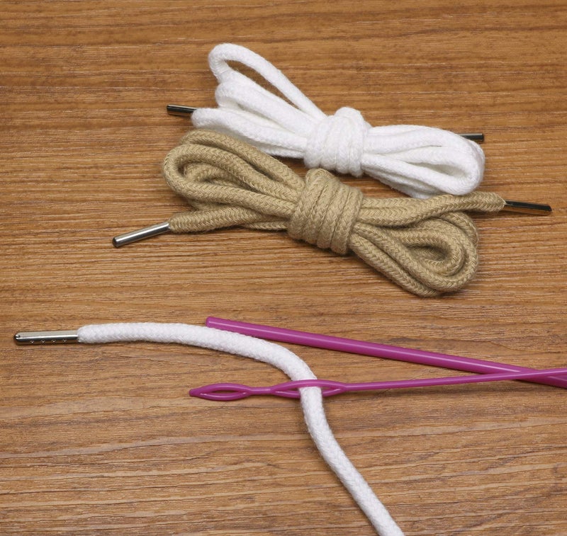 Penta Angel Drawstring 8 Pieces 53Inch 5mm Diameter Replacements Drawstring Cords Strings with Easy Threader for Running Shorts Sweatpants Pants Jackets Coats Swim Trunks Shoes Laces Tote Bag - Image 2
